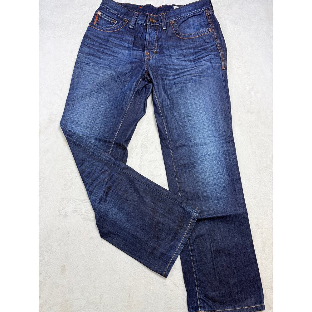 Hugo Boss Cotton Regular Fit 34/34 Straight Dark Wash Denim Corporate Dropout